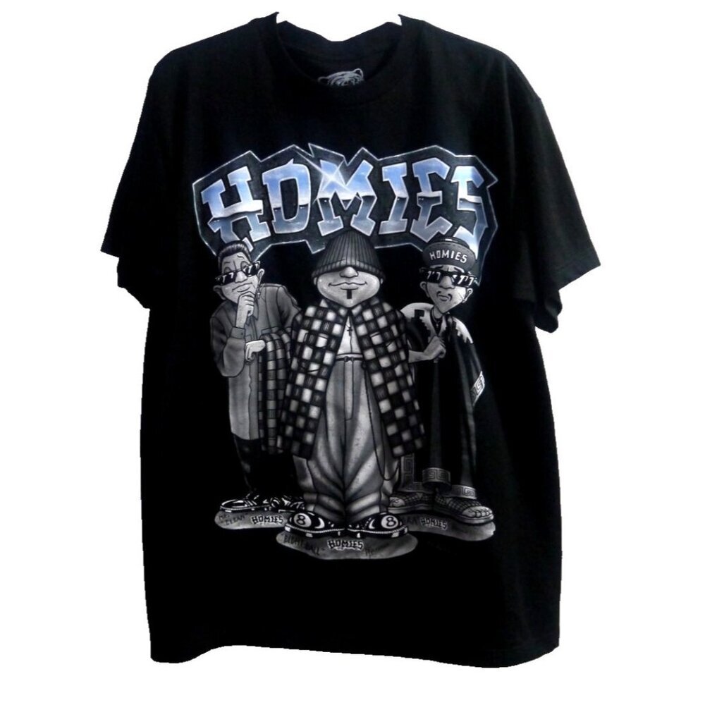 HOMIES 100% cotton black T Shirt Men's size XL DGA 2021 NEW, NO TAGS